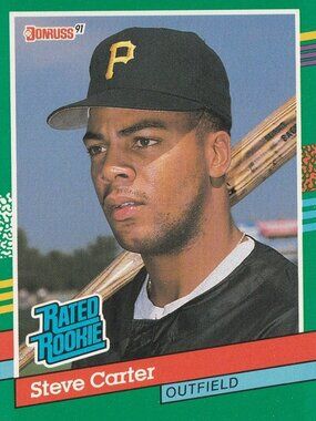 Steve Carter - Donruss 91 Rated Rookie Baseball Card